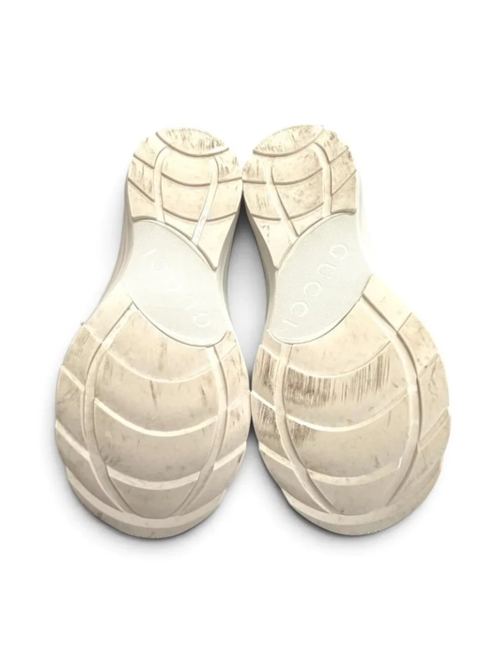 Gucci Logo Platform Wave Leather Sneakers White